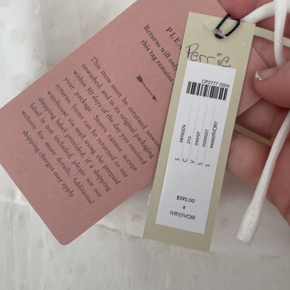 COPY - Brand New BHLDN ML Monique Lhuiller Little White Dress - Picture 6 of 7